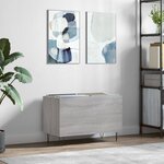 vidaXL Armoire à disques sonoma gris 74 5x38x48 cm bois d'ingénierie