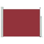 vidaXL Auvent latéral rétractable de patio 120x500 cm Rouge