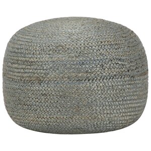 vidaXL Pouf fait à la main Vert olive 45 x 30 cm Jute