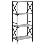 vidaXL Bibliothèque à 4 niveaux sonoma gris 59x35x132 cm