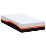 vidaXL Matelas Blanc  Gris 80 x 160 cm Mousse
