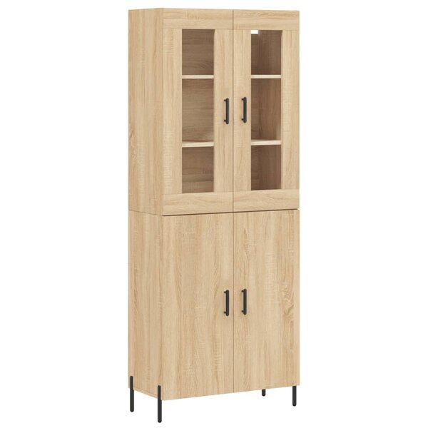 vidaXL Buffet haut Chêne sonoma 69 5x34x180 cm Bois d'ingénierie