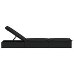 vidaXL Chaise longue 1 pc avec coussin noir 201x55x62cm résine tressée