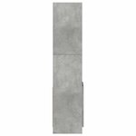 vidaXL Buffet haut gris béton 92x33x140 cm bois d'ingénierie