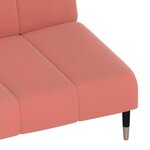 vidaXL Canapé-lit à 2 places rose velours