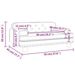 vidaXL Canapé pour enfants marron 70x45x30 cm velours