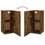 vidaXL Meuble TV Chêne fumé 30 5x30x60 cm Bois d'ingénierie