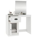 vidaXL Coiffeuse avec miroir blanc 90x50x132 5 cm bois d'ingénierie