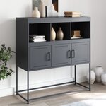 vidaXL Buffet anthracite 100 5x39x107 cm acier