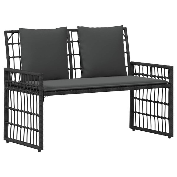 vidaXL Banc extérieur 2 -Seater 116 x 55 x 82 cm Acier et Rattan Poly