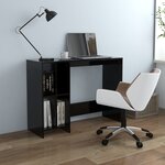 vidaXL Bureau d'ordinateur portable noir bois d'ingénierie