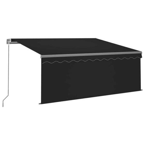 vidaXL Auvent rétractable manuel avec store 3 5x2 5 m Anthracite