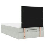 vidaXL Cadre de lit ottoman avec matelas gris clair 120x190 cm velours
