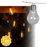 Luxform Guirlande lumineuse à LED solaire de jardin Corfu Transparent