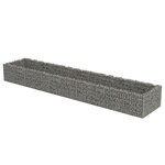vidaXL Lit surélevé à gabion Acier galvanisé 450x90x50 cm