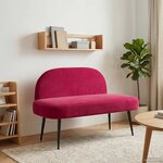 vidaXL Banc rembourré avec dossier Bordeaux 110 x 60 x 76 cm Velours