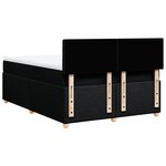 vidaXL Sommier à lattes de lit avec matelas Noir 160x200 cm Tissu
