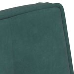 vidaXL Chaise de relaxation avec tabouret Vert foncé Velours