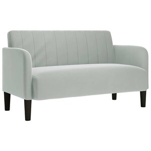 vidaXL Canapé causeuse gris clair 109 cm velours