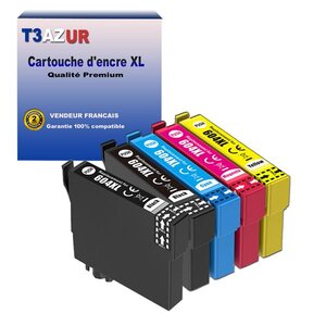 T3azur- 5x cartouches compatibles epson 604 xl pour epson expression home xp-2200  xp-2205  xp-3200  xp-3205  xp-4200