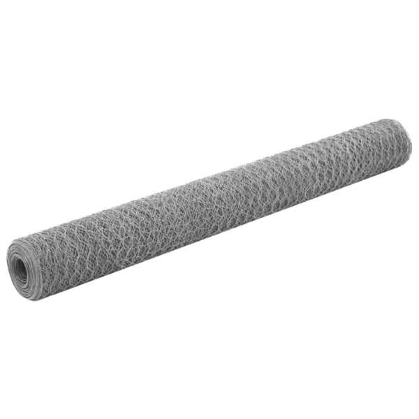 vidaXL Grillage pour volière Acier galvanisé 25x1 2 m Argenté
