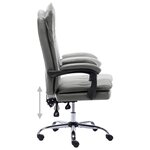 vidaXL Chaise de bureau Anthracite Similicuir