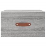 vidaXL Table de chevet murale sonoma gris 35x35x20 cm