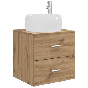 vidaXL Vanité de lavabo mural Chêne artisanal 49 5 x 44 5 x 66 cm