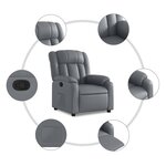 vidaXL Fauteuil inclinable Gris Similicuir