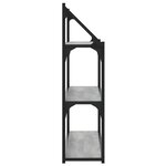 vidaXL Étagère murale 3 niveaux sonoma gris 80x21x78 5 cm