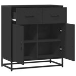 vidaXL Buffet noir 68x35x76 cm bois d'ingénierie