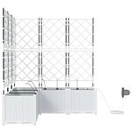 vidaXL Pots de jardin Blanc 120 x 120 x 142 cm Acier