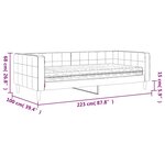 vidaXL Lit de jour avec matelas jaune 90x200 cm velours