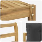 vidaXL Ensemble de canapés d'extérieur 4 pc Blanc et anthracite