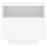 vidaXL Armoires de chevet avec lumières LED 2 Pièces blanc 40x39x37 cm