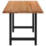 vidaXL Table à manger marron clair bois de chêne massif rectangulaire