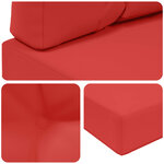 vidaXL Coussin de canapé d'extérieur 3 Pièces Rouge Polyester