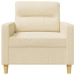 vidaXL Fauteuil Crème 60 cm Tissu