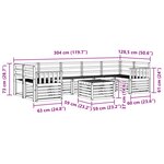 vidaXL Ensemble de canapés d'extérieur 8 pc Naturel