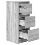 vidaXL Buffet sonoma gris 29 5x34x76 cm bois d'ingénierie