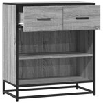 vidaXL Buffet sonoma gris 68x35x76 cm bois d'ingénierie