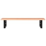 vidaXL Étagère de vasque murale acier et bois de chêne massif