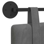 vidaXL Tête de lit suspendue Gris foncé Velours