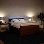vidaXL Sommier à lattes de lit avec matelas Rose 140x200 cm Velours