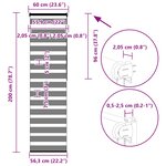 vidaXL Store zèbre marron 60x200 cm largeur du tissu 55 9 cm polyester