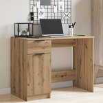 vidaXL Bureau chêne artisanal 100x50x75 cm bois d'ingénierie