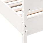 vidaXL Cadre de lit sans matelas blanc 75x190 cm bois de pin massif