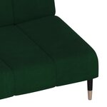 vidaXL Canapé-lit à 2 places vert foncé velours