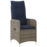 vidaXL Ensemble de Salon de Jardin de 7 Pièces avec Coussins en Rattan Poly Noir