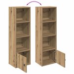 vidaXL Bibliothèque chêne artisanal 31x24x102 cm bois d'ingénierie